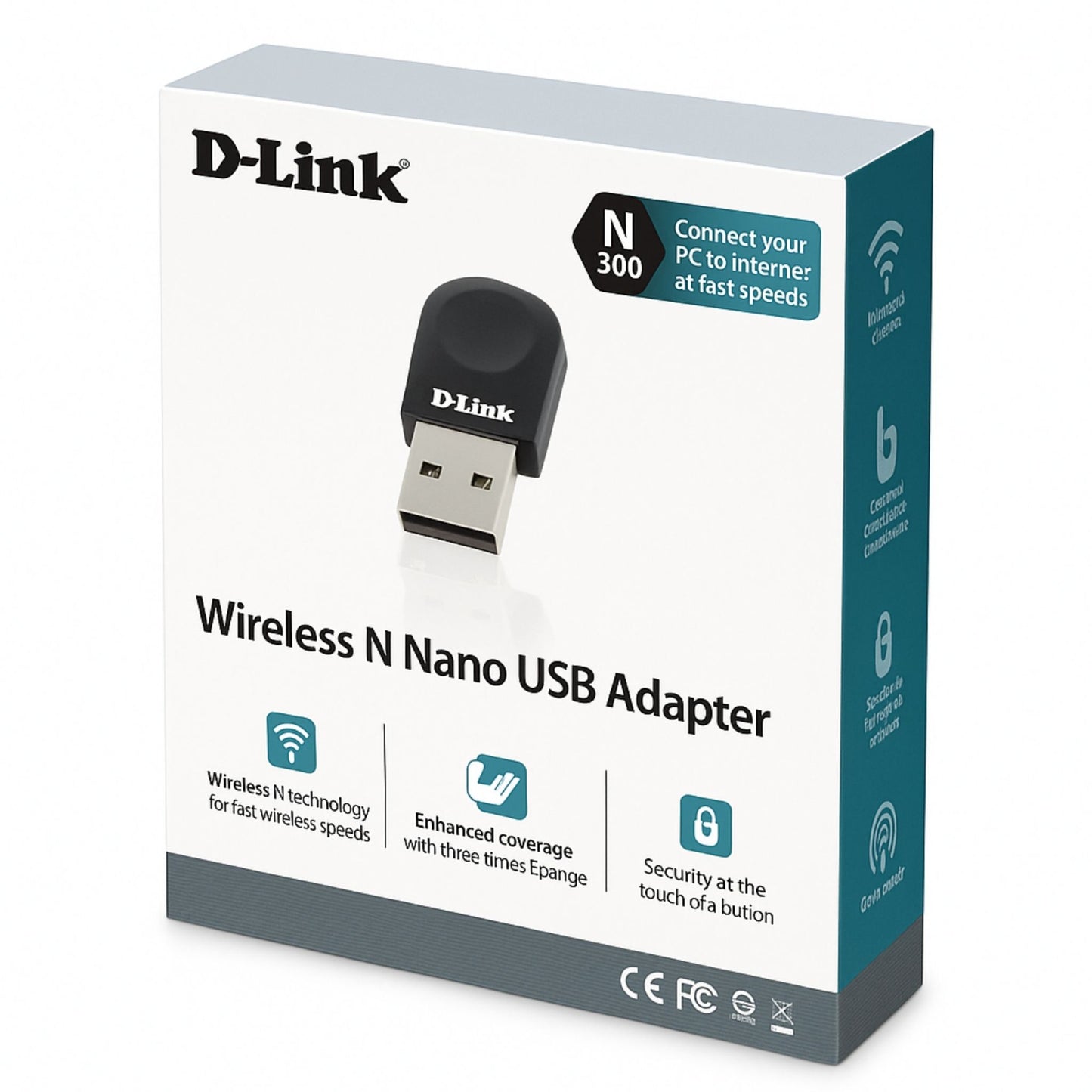 Adaptador Wi-Fi USB Nano D-Link DWA-131 (802.11n 300 Mbps)